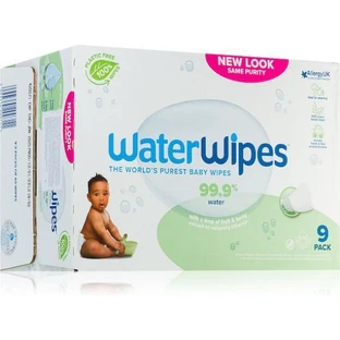 WATERWIPES Getextureerde Schone Babydoekjes Geurloze Babydoekjes 9x60 Stuks
