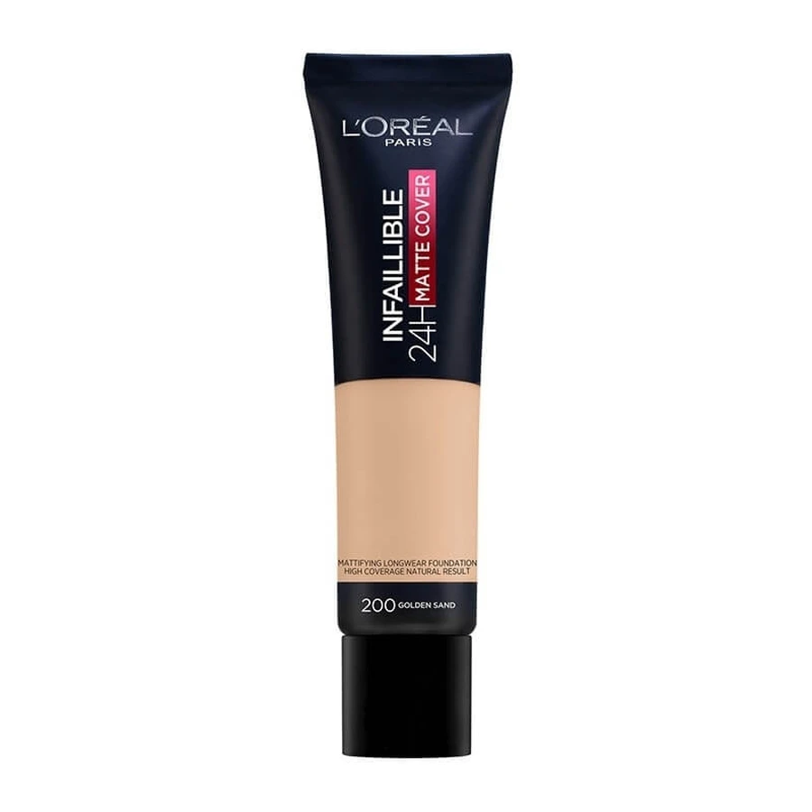 LOREAL Infallible Foundation 24H Matte Cover - Make up For Matte Cover & Stability Up to & 24 Hours 30ml 200 Neutral Undertone: ceny i cechy