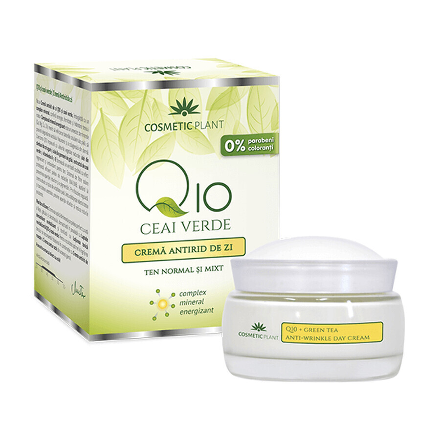 Anti-rimpel dagcrème Q10, groene thee en vitaliserend mineralencomplex, 50 ml, Cosmetic Plant