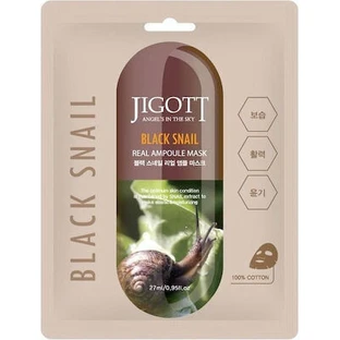 JIGOTT Black Snail Mask Mască de față pentru anti-îmbătrânire Strălucire și curățare 27ml