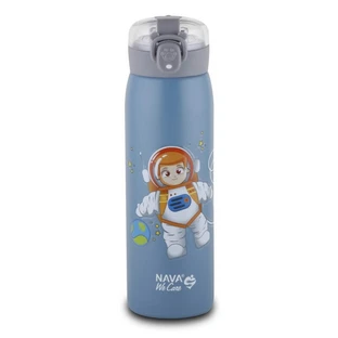 NAVA Thermosfles Roestvrij Staal We Care In Blauwe Kleur 500ml (10-110-011)