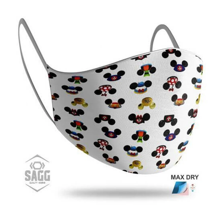 SAGG Máscara Infantil de Tela Mickey Mouse 6-12 Años