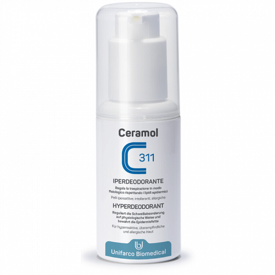 Déodorant hypoallergénique sans parfum, 75 ml, Ceramol