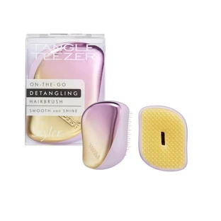 AMBITAS Tangle Teezer Haarbürste On-The-Go Styler Haarbürste Ideal zum Entwirren für glattes & glänzendes Haar Lila/gelb
