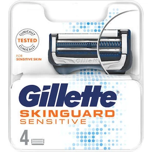 GILLETTE Skinguard Sensitive Vervangingskoppen met 2 Bladen & Smeerlint Voor de Gevoelige Huid 4 Stuks