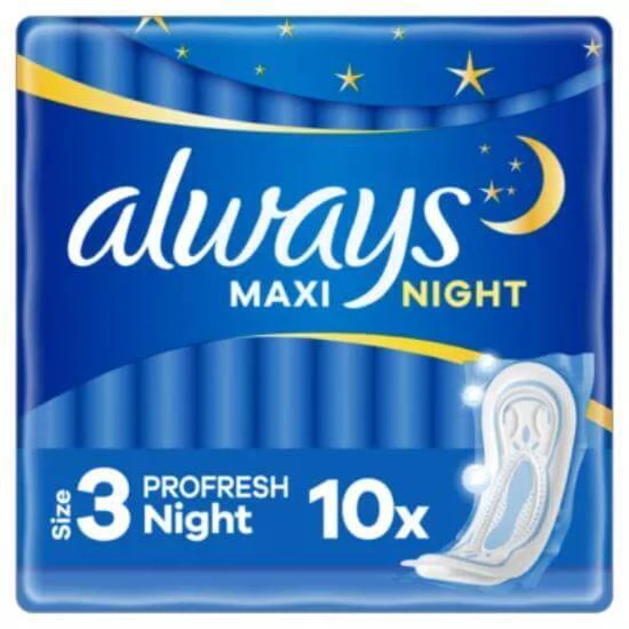 ALWAYS Maxi Night Profresh No3 10 bucăți