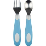 Juego de tenedor y cuchara DR BROWN'S Azul metalizado TF 028