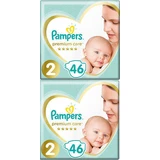 PAMPERS Babyluiers Premium Care Nr.2 4-8Kgr 92 Stuks