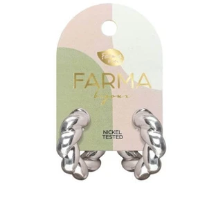 ORION Farma Bijoux Kolczyk warkocz srebrny kryształ