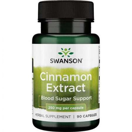 Extrait de Cannelle, 250 mg, 90 gélules, Swanson Health USA