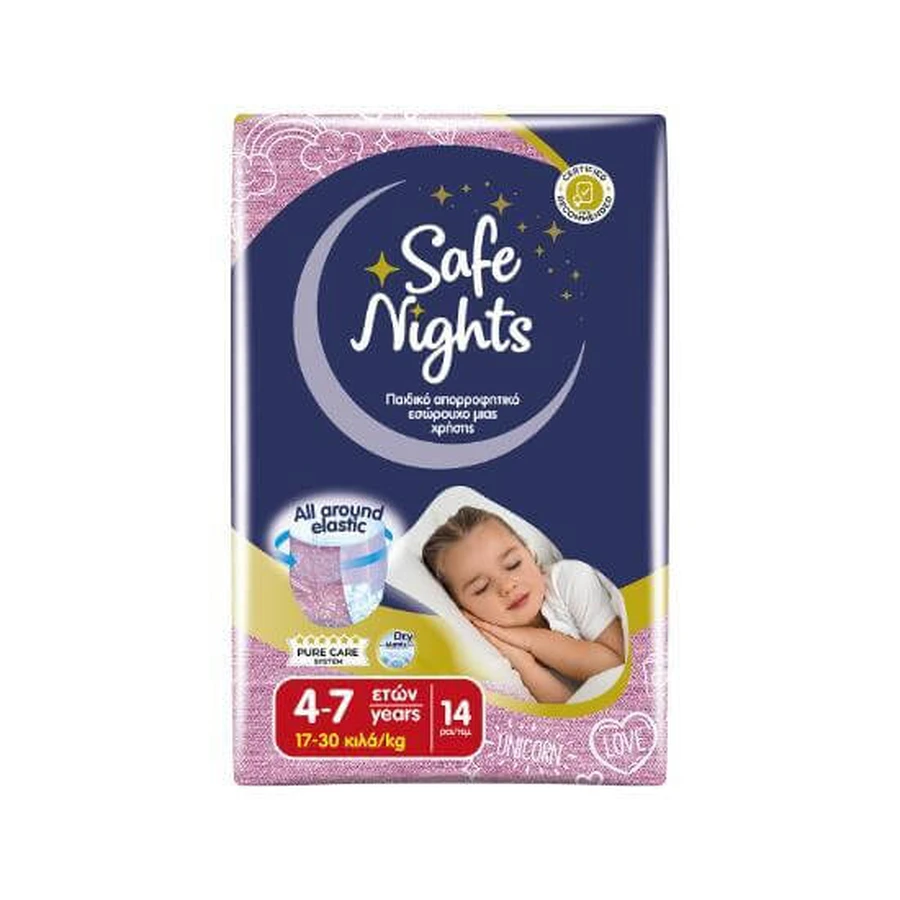 BABYLINO Pantaloni Safe Nights Fată 3-4 ani 17-30kg 14 bucăți