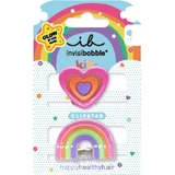 AMBITAS Invisibobble Clipstar Glow Happy Heart Kinder Haarspangen 2 Stück