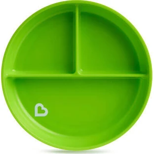 Plato con Succión MUNCHKIN Con Divisiones y Ventosa En Varios Colores, Desde 6 Meses - Verde