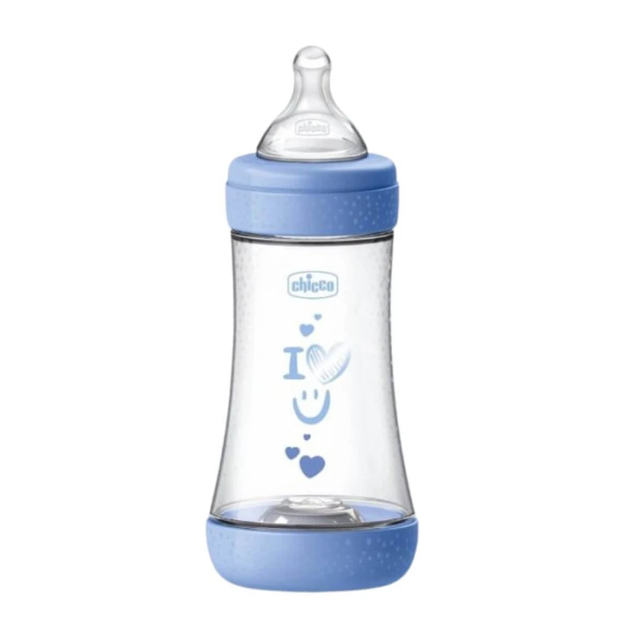 CHICCO Plastic fles Perfect 5 anti-koliekfles met siliconenspeen voor 2+ maanden 240 ml