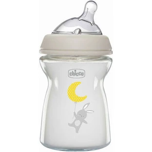 CHICCO Biberon en verre avec tétine en silicone 250ml pour 0+ mois [81221-30]