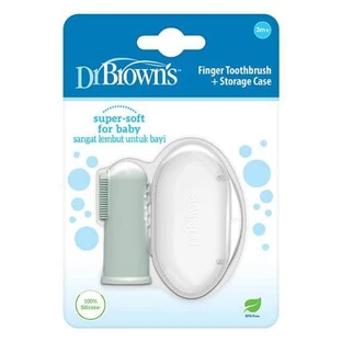DR BROWN'S Baby Cepillo de Dientes de Silicona 3m+ Verde