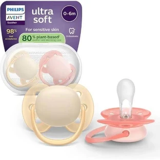 AVENT Ultra Air Chupete de silicona para 0-6 meses 2 piezas