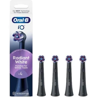 Głowice wymienne ORAL B iO do słuchawek elektrycznych iO Radiant White 4 sztuki - kolor czarny