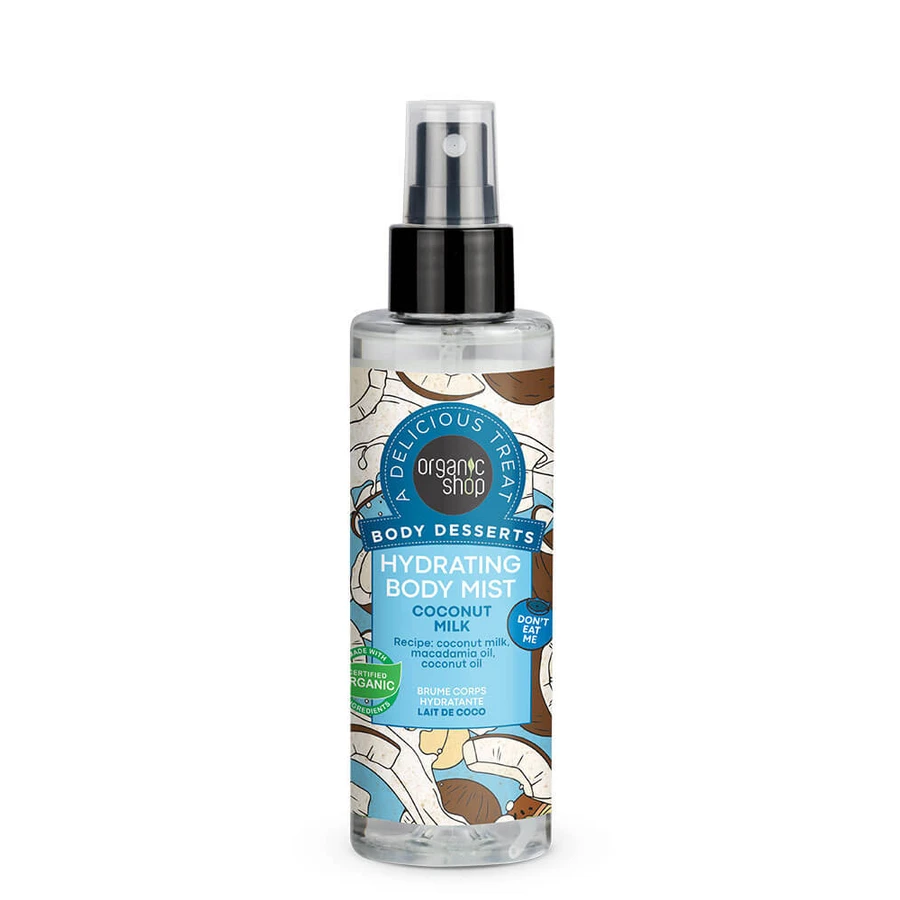 NATURA SIBERICA Organic Shop Body Desserts Kokosmelk, Hydraterende Body Mist, 200 ml