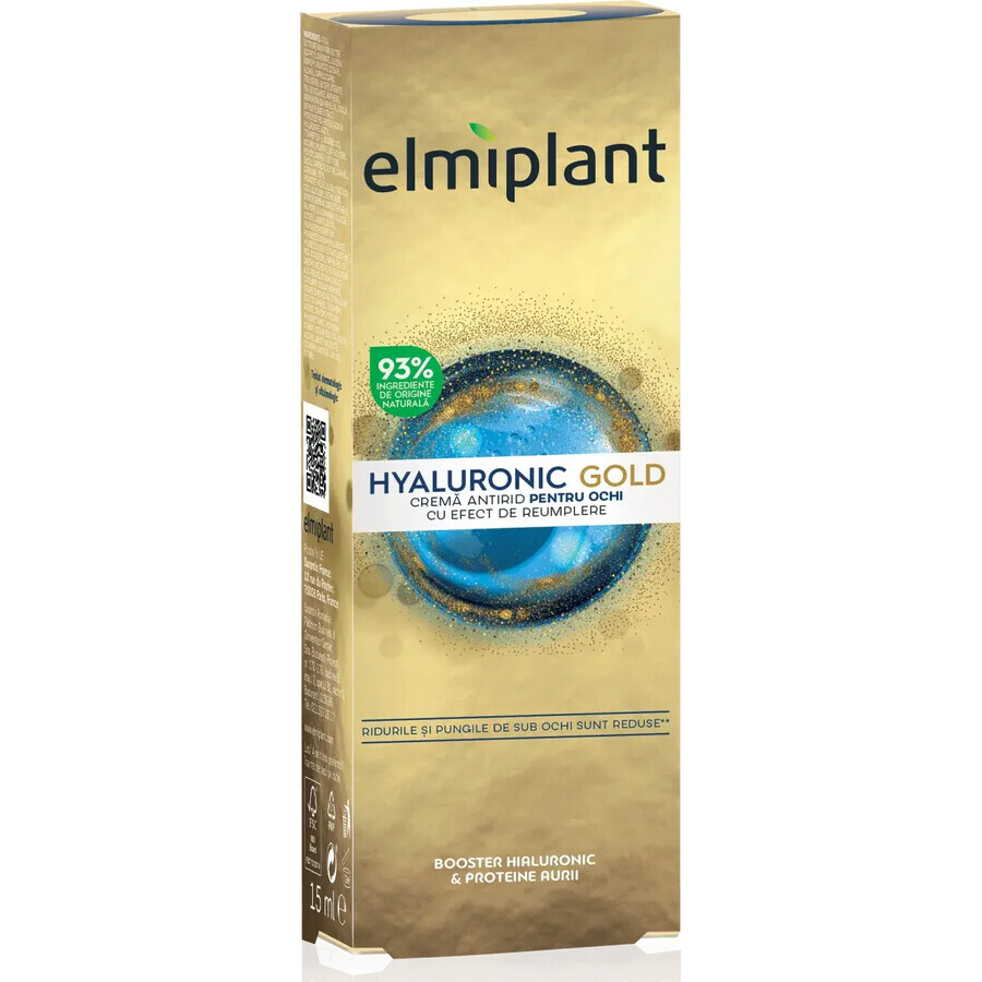 Hyaluron Goud Anti-Rimpel Oogplamuur, 15 ml, Elmiplant