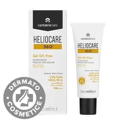 Heliocare 360° Gel Oil-Free SPF50 Protezione Solare Viso e Corpo, 50ml