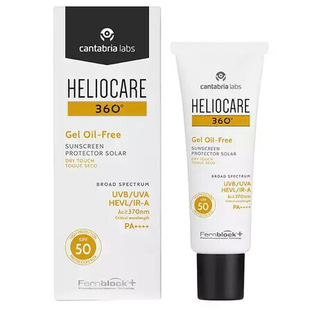 Gel cu textura uscata pentru protectie solara cu SPF 50 Heliocare 360, 50 ml, Cantabria Labs