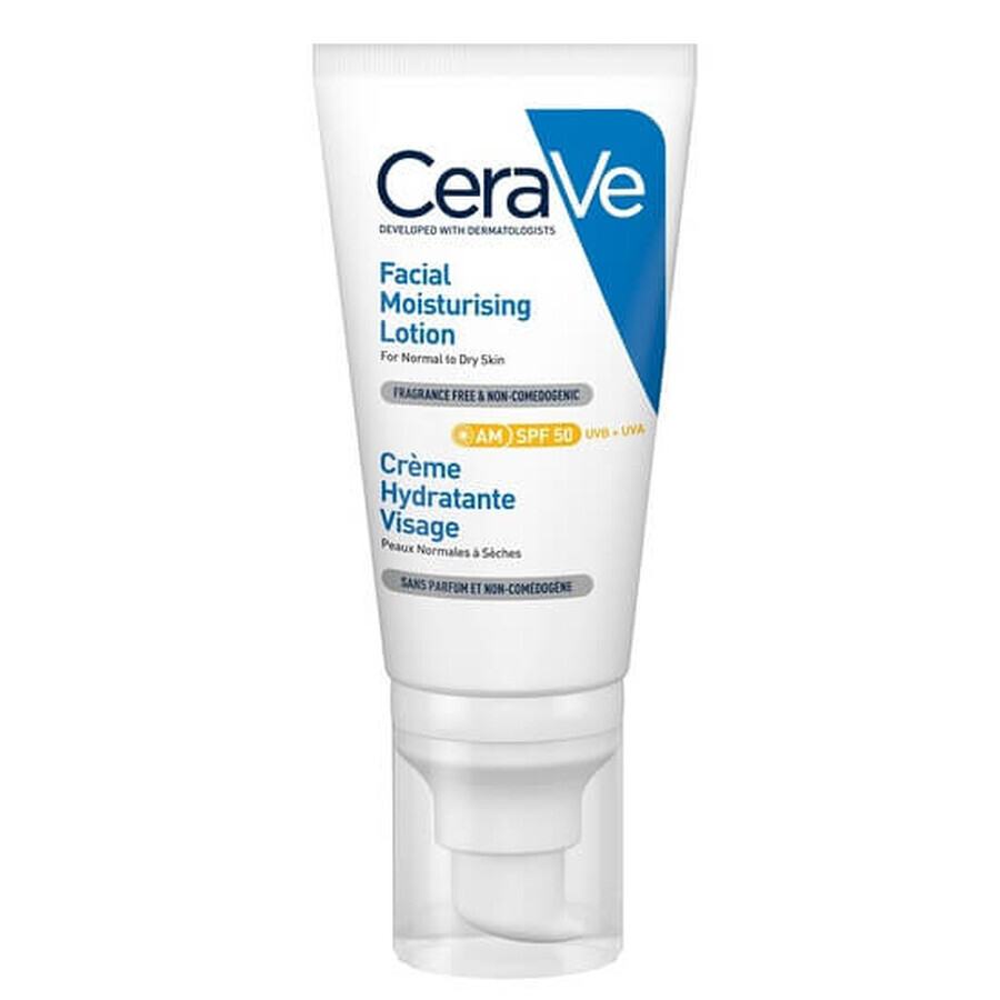 Crème hydratante pour peau normale-sèche avec SPF 50, 52 ml, CeraVe Évaluations