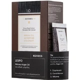 KORRES Argan Oil Advanced Colorant Hair Coloring Set Ammonia Free 1.0 Black & Gift Mask Argan Oil 50ml
