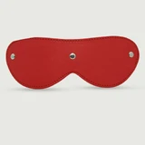 Leather Blindfold Mask With Stitching - Red