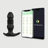 Power Thruster App Controlled Prostaat Siliconen Thrusting Vibrator - Zwart