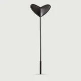 Cupid Strike Series Heart Tip Leather Crop 33 cm - Black