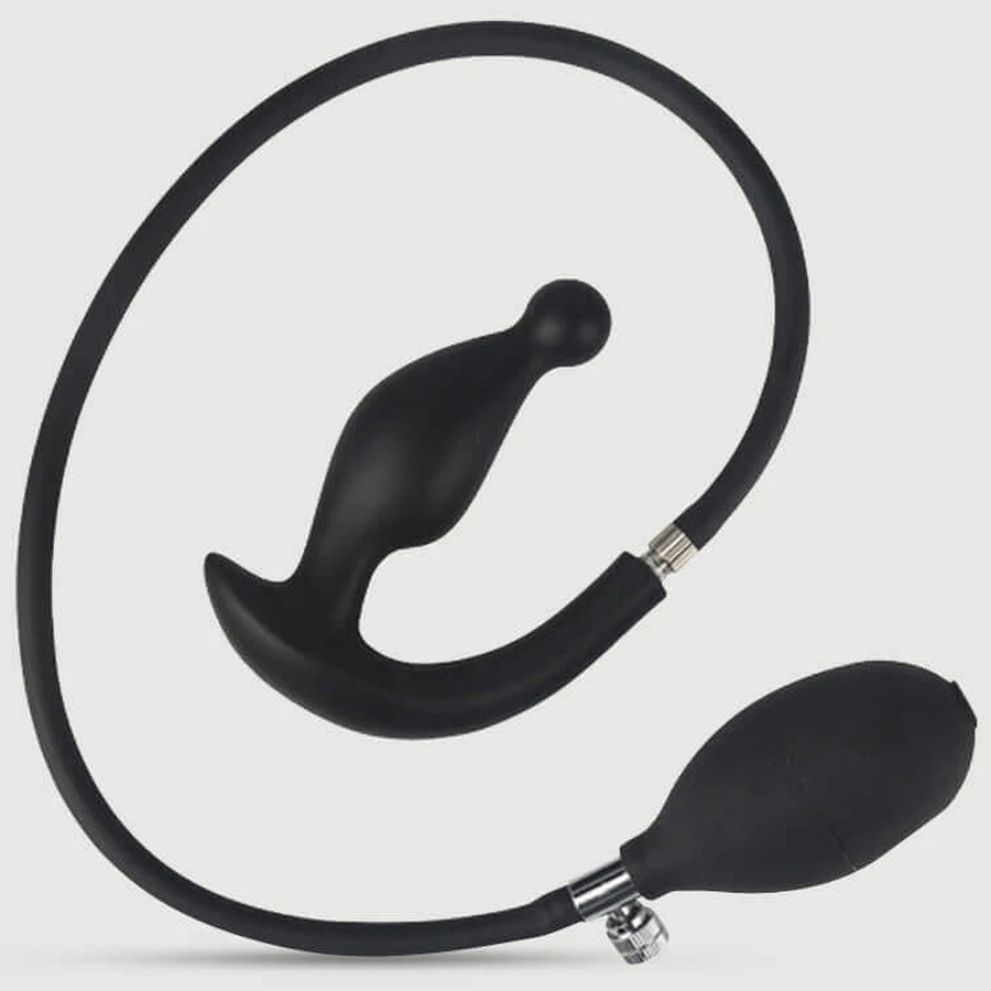 Aufblasbarer Cheeky Butt Plugg 9 x 3 cm - Schwarz
