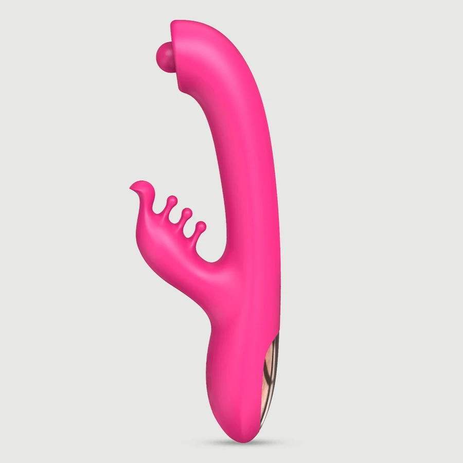 Sexopolis Giselle Silikon Rabbit Vibrator mit rotierender Spitze - Pink
