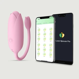 Mini Flower Vibrador Bala de Silicona Controlado por App - Rosa
