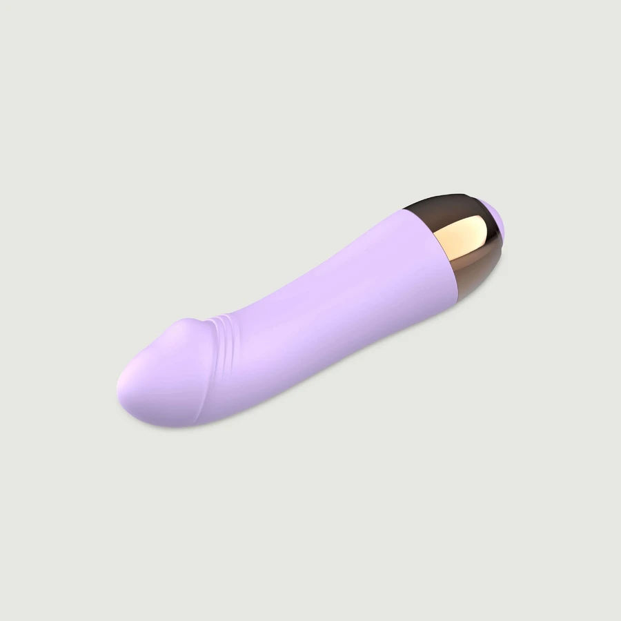 Pallottola vibrante in silicone Mini Dick - Viola