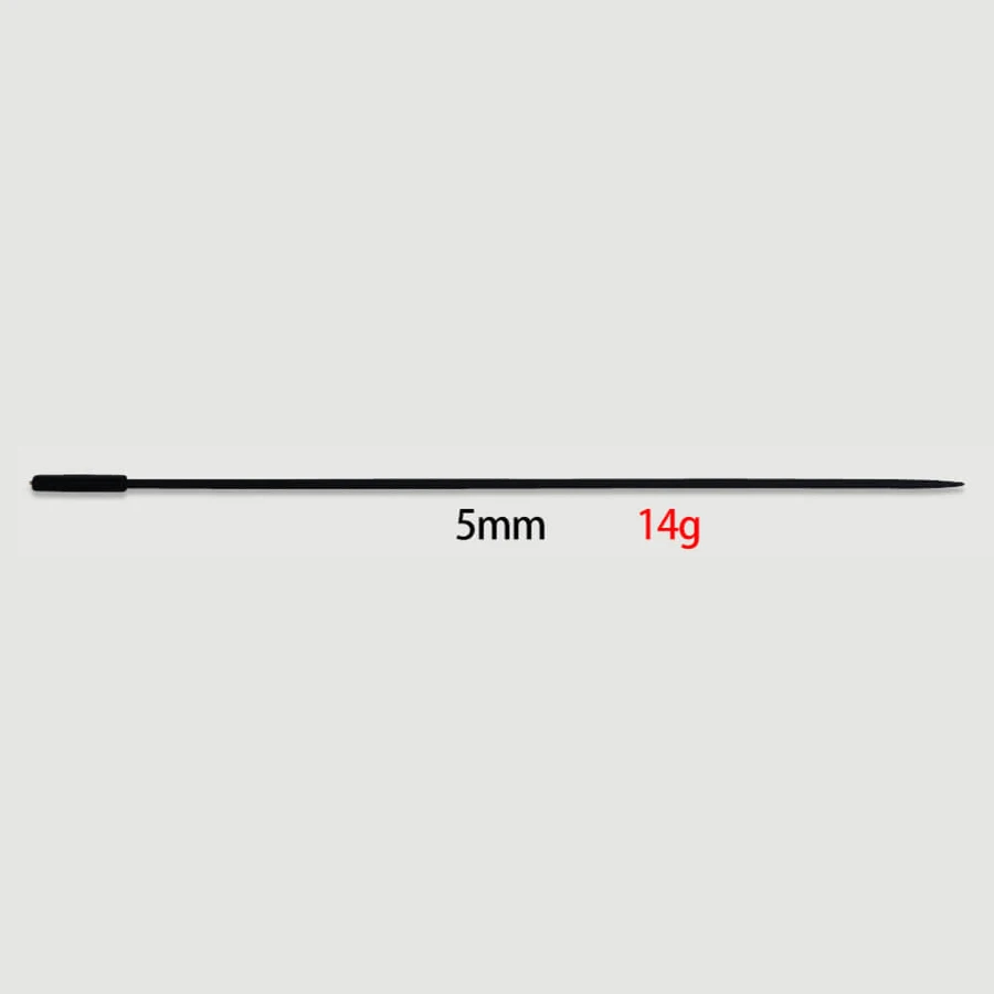350 x 5 mm Silicone Urethraal Geluid - Zwart
