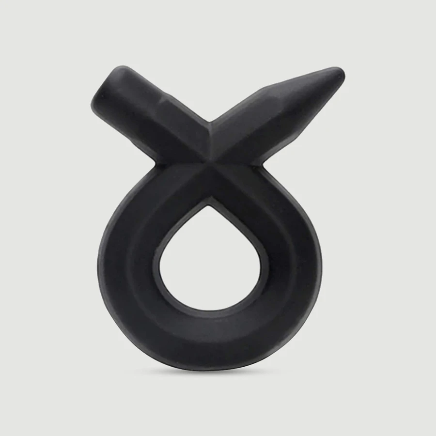 Delta Vloeibare Silicone Flexibele Cock Ring - Zwart