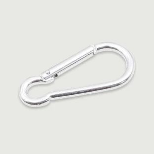 Conector metálico de gancho a presión - Plata