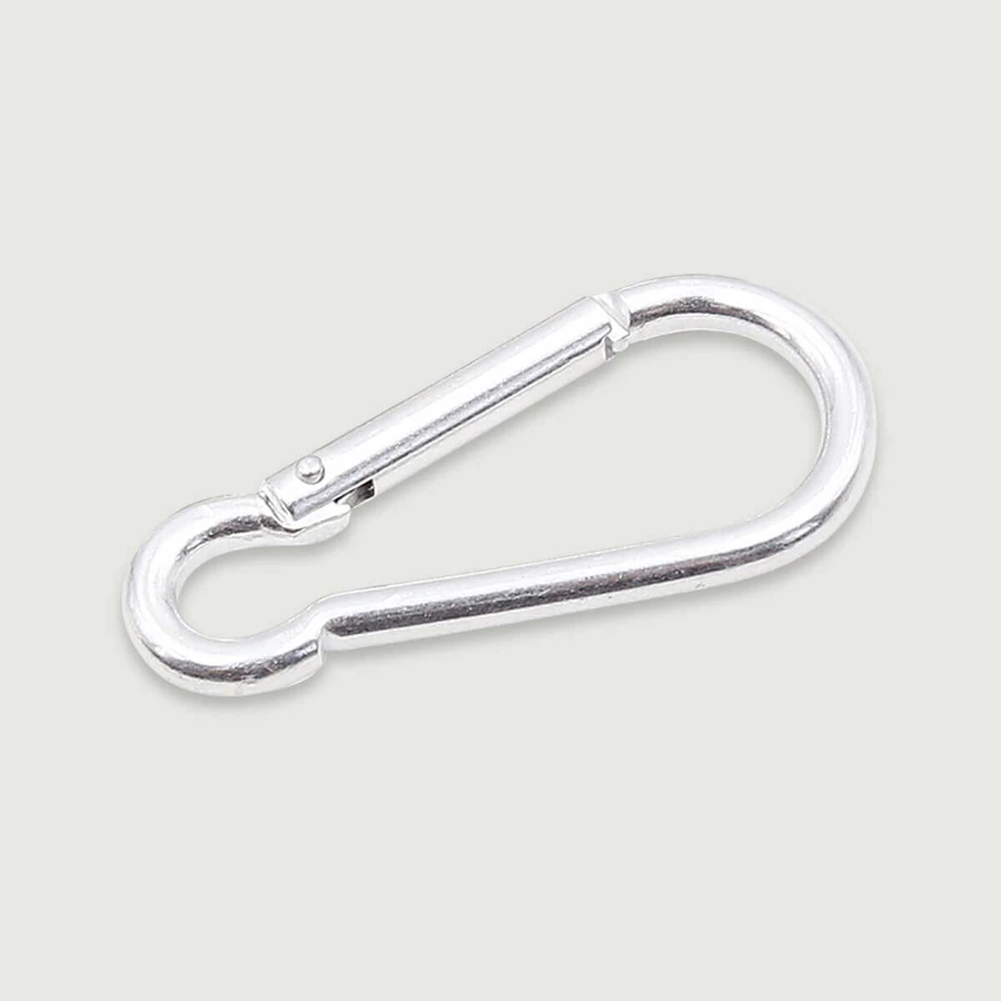 Conector metálico de gancho a presión - Plata