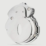 Flat Lock Metall-Keuschheits-Käfig 2,5 x 3,2 cm - Silber