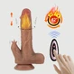 20 cm kleiner ferngesteuerter Silikon-Vibrator mit realistischem Kaninchen und Saugnapf - fleischfarben