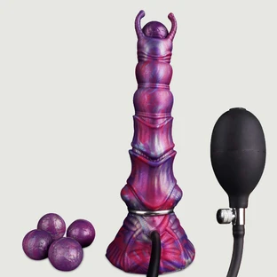 Dragon Ovipositor siliconen dildo met zuignap - Paars