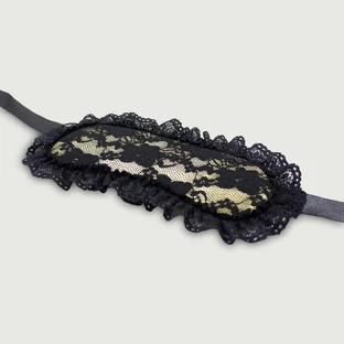 Blinddoek van satijn en kant - Goud