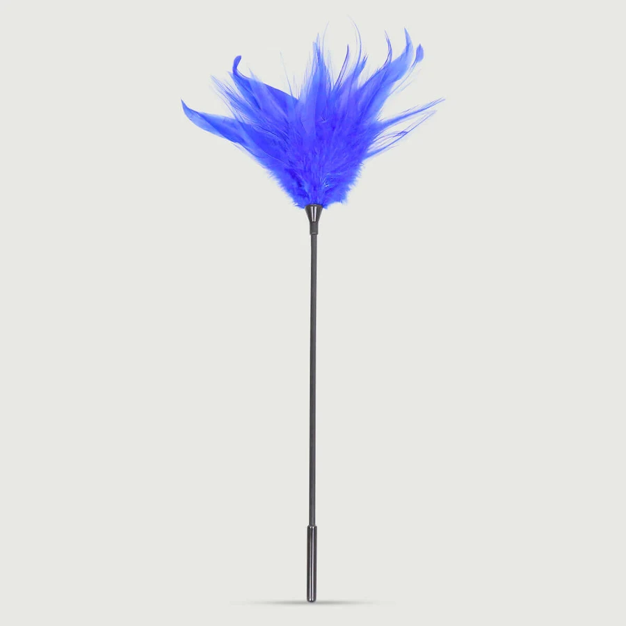 Lange Feather Tease serie elektrisch blauw - Blauw