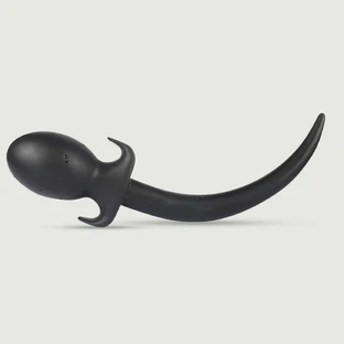 Doggy Tail Dop de fund mediu - negru
