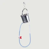 AquaClean Edelstahl Eimer Mate Dusche Set - Silber