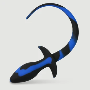 Puppy Play Silicone Staart Butt Plug - Blauw