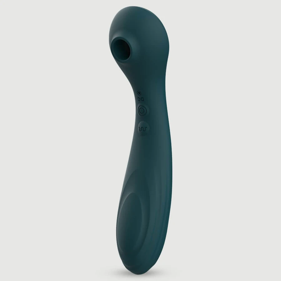 Gemini Premium Estimulador de succión del clítoris y vibrador 2 en 1 - Verde