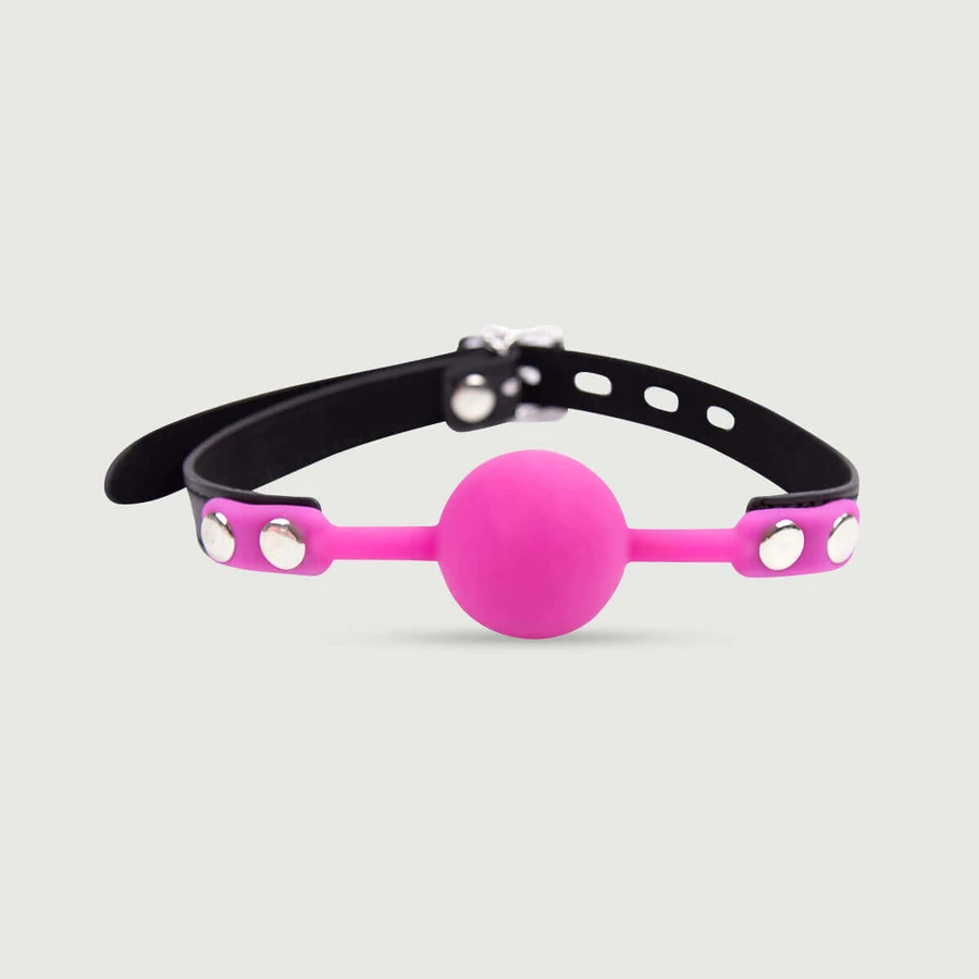 Ballknebel mit Silikonball und Verschlussschnalle - Fuschia