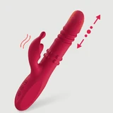 Sexopolis Anastasia Anastasia Thrusting & Rotating Silicone Rabbit Vibrator - Red